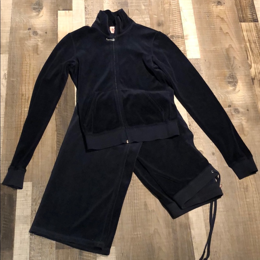 Iconic Navy Blue Juicy Couture Jacket and Pants